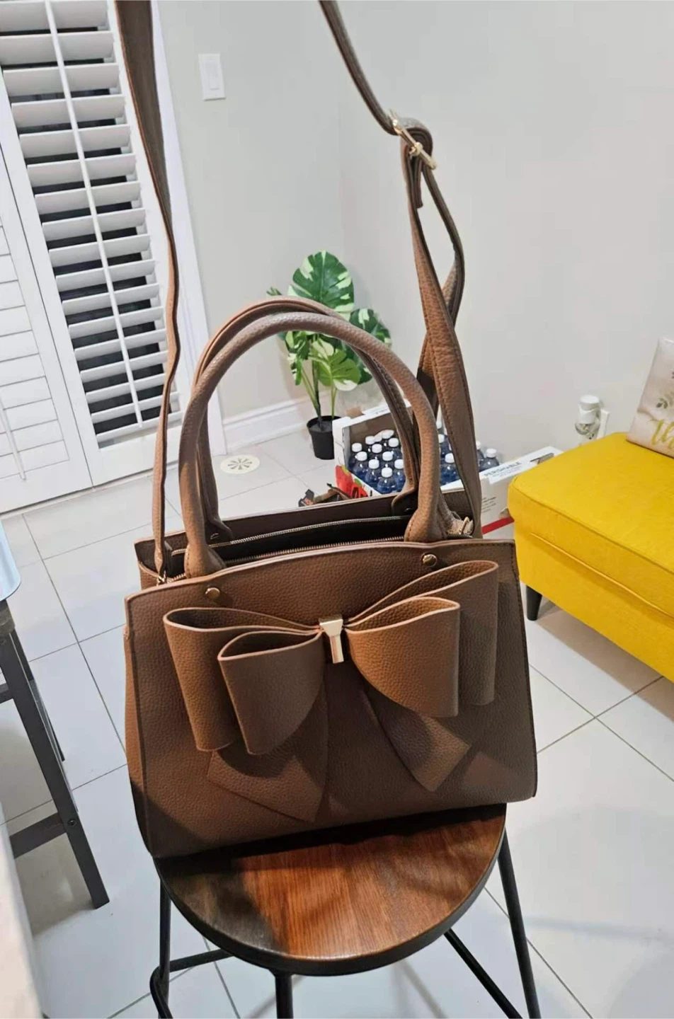 Brown Handbag with Bow Detail - NEED TO SELL EVERYTHING - photo 4
