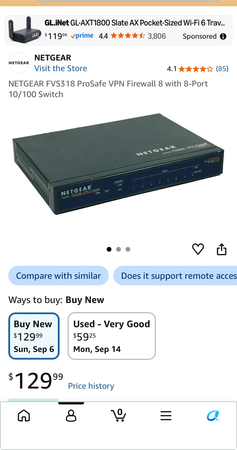 NETGEAR ProSAFE 8-port Gigabit VPN Firewall
