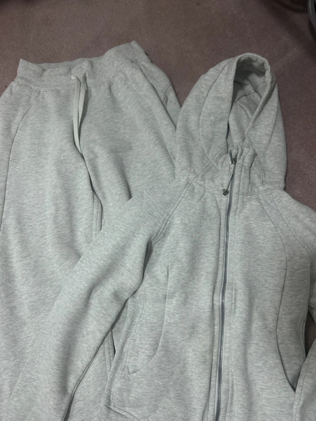 Lululemon Grey Hoodie and Sweatpants Set