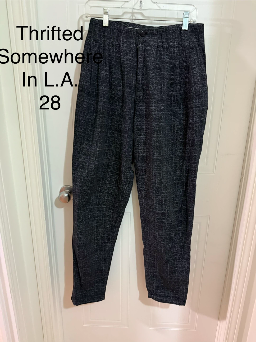 Pantalon à carreaux gris
