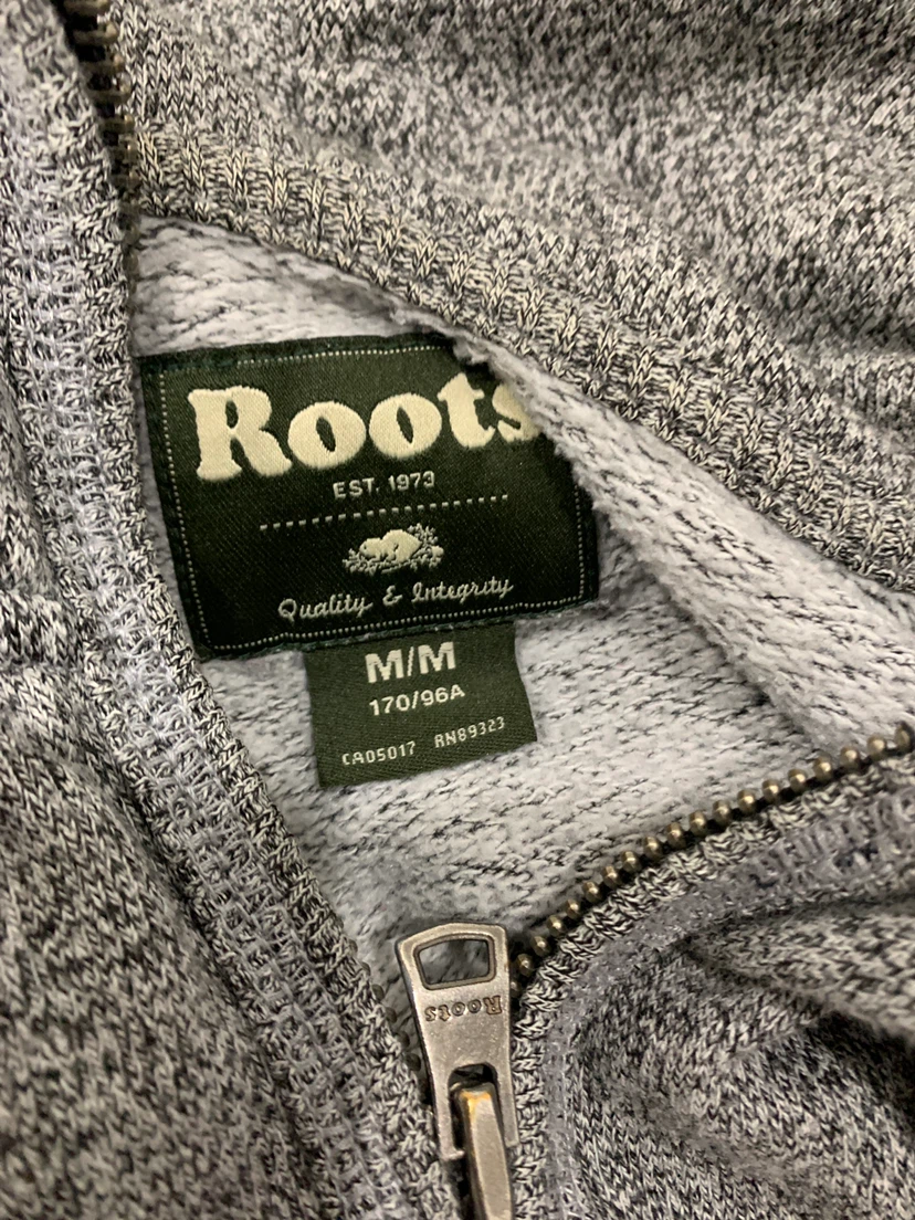 Roots Grey Zip-Up Hoodie Medium - photo 3