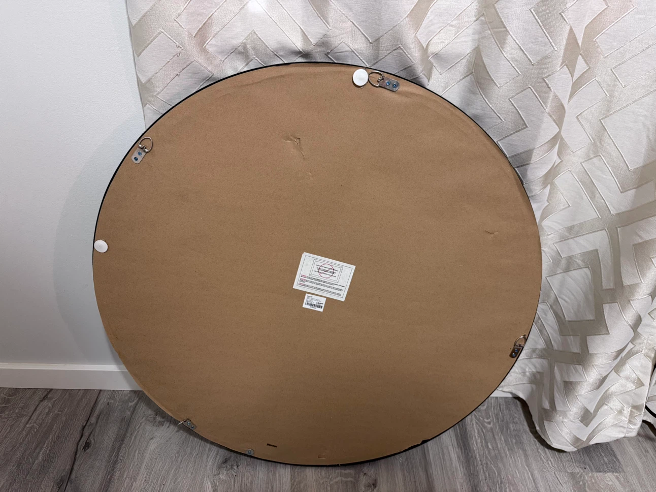 Bouclair 31-inch Round Black MDF Mirror - photo 3