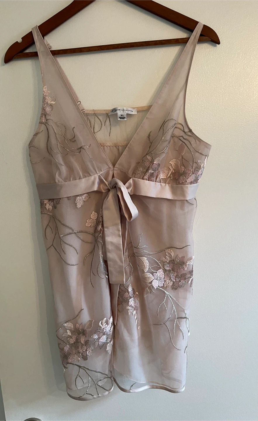 Rya Collection Floral Embroidered Mesh Chemise