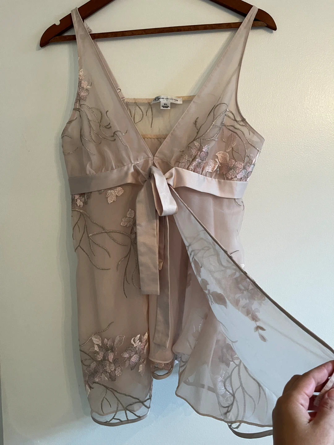 Rya Collection Floral Embroidered Mesh Chemise - photo 2