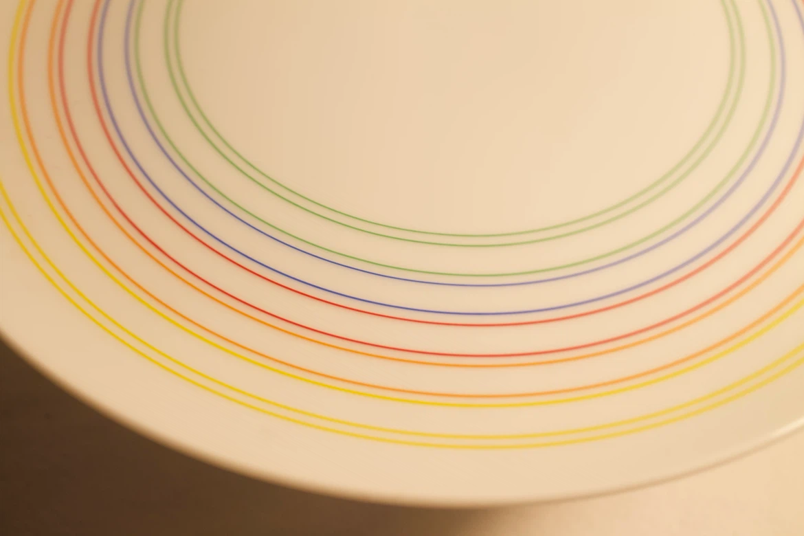 Retro Cake Stand with Rainbow Design - photo 5