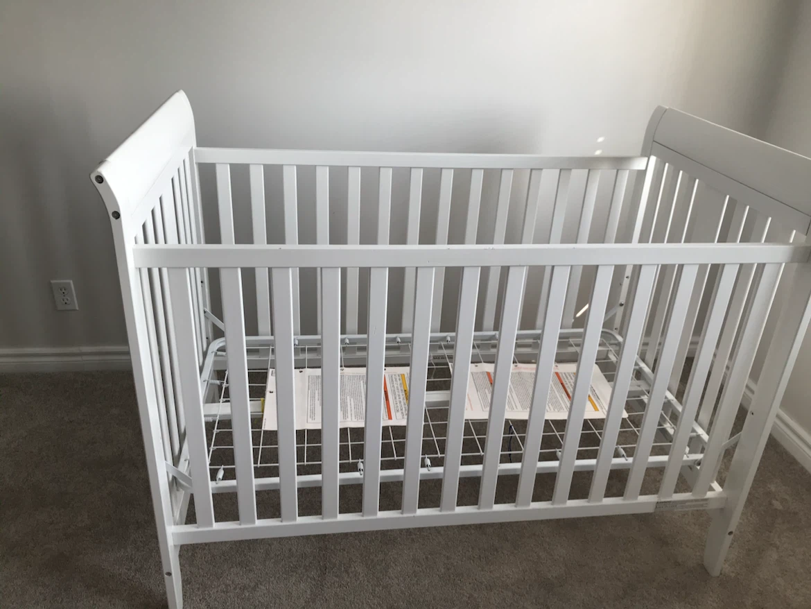 White Wooden Baby Crib