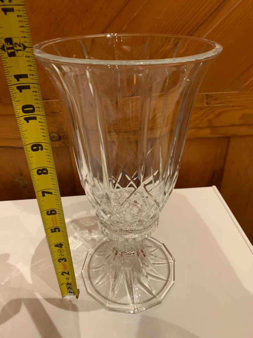 Clear Cut Glass Vase