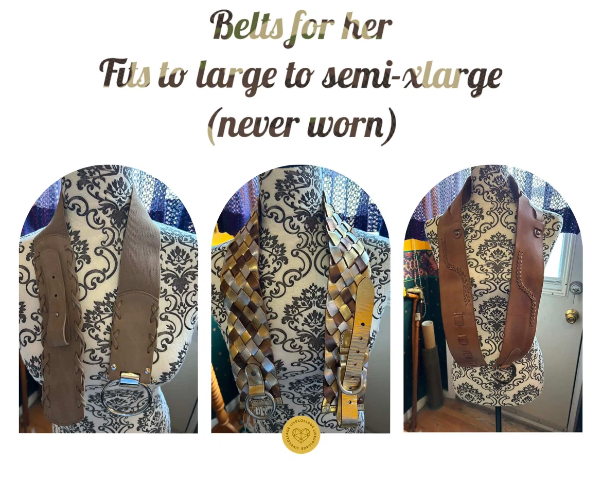 Belts for her - Fits Large to Semi-Xlarge