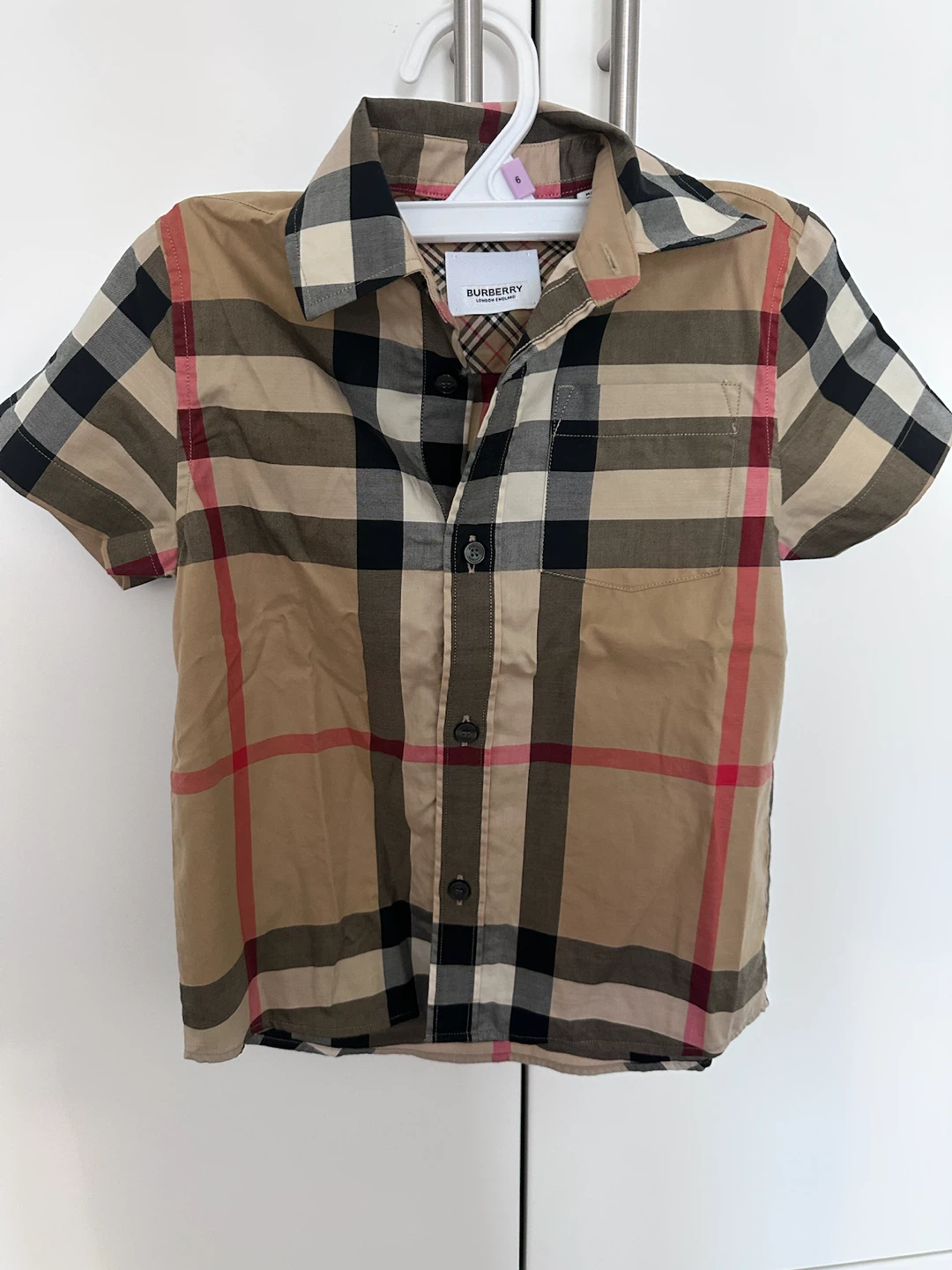 Burberry Kids Check Short Sleeve Shirt