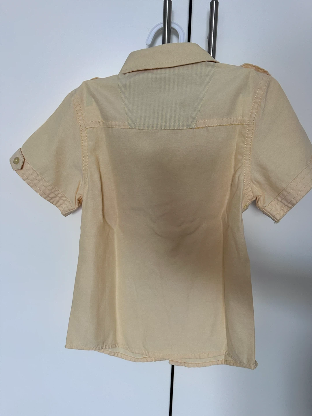 Boys Light Yellow Short Sleeve Button-Up Shirt - photo 2