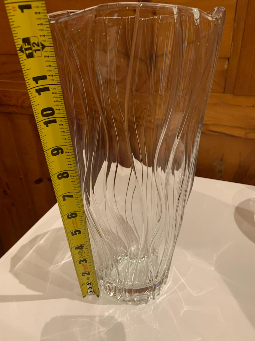 Clear Glass Decorative Vase