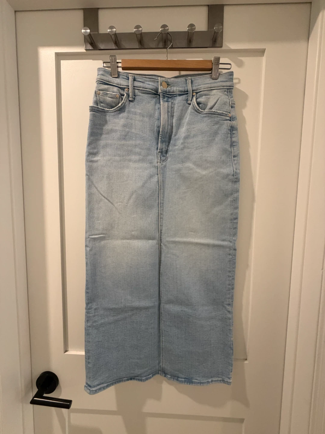 MOTHER The Pencil Pusher Denim Skirt