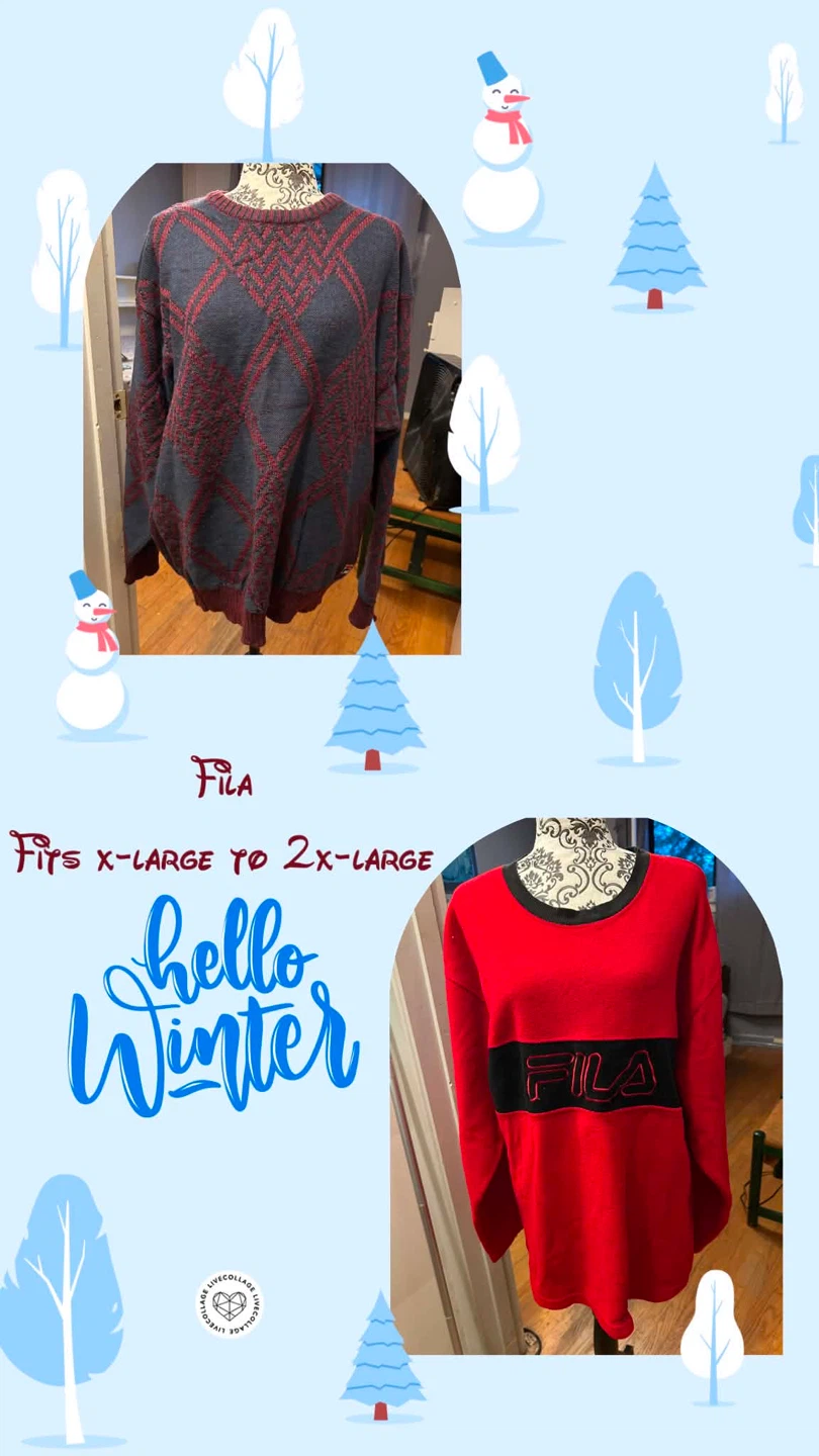FILA Sweaters Fits X-Large to 2X-Large