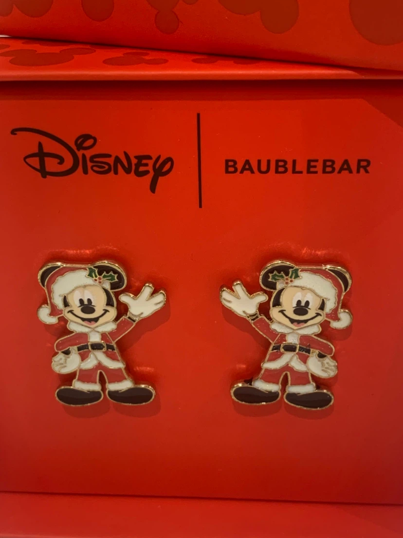 Disney BaubleBar Santa Mickey Mouse Earrings - photo 2
