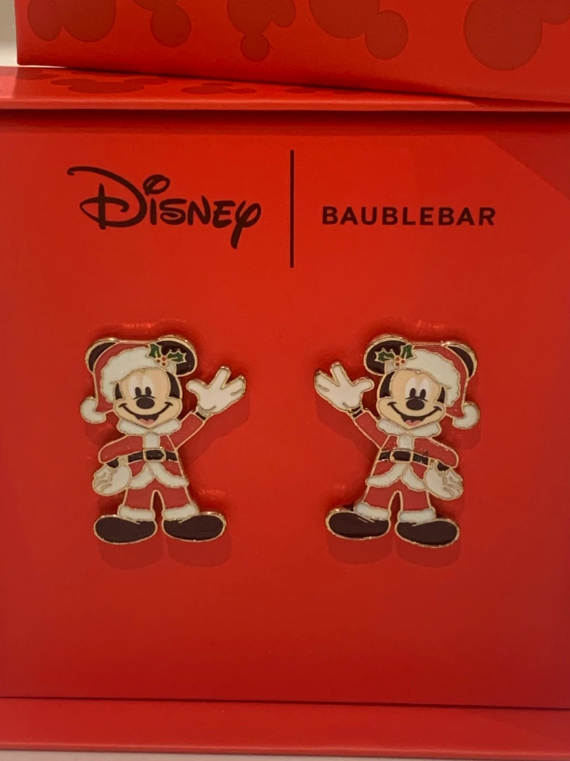 Disney BaubleBar Santa Mickey Mouse Earrings - photo 5