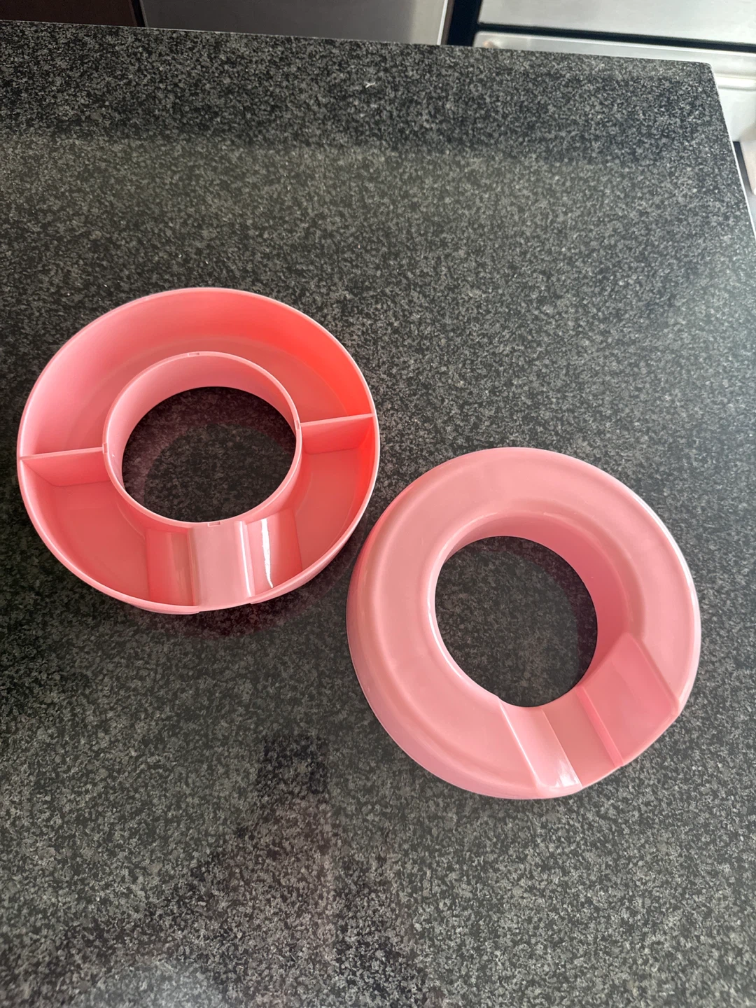 Pink Plastic Ring Tumbler Snack holder