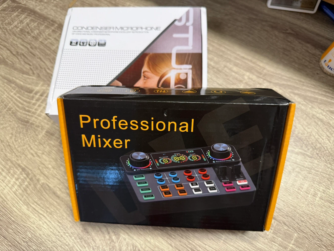 Professional Mixer and Condenser Microphone Set