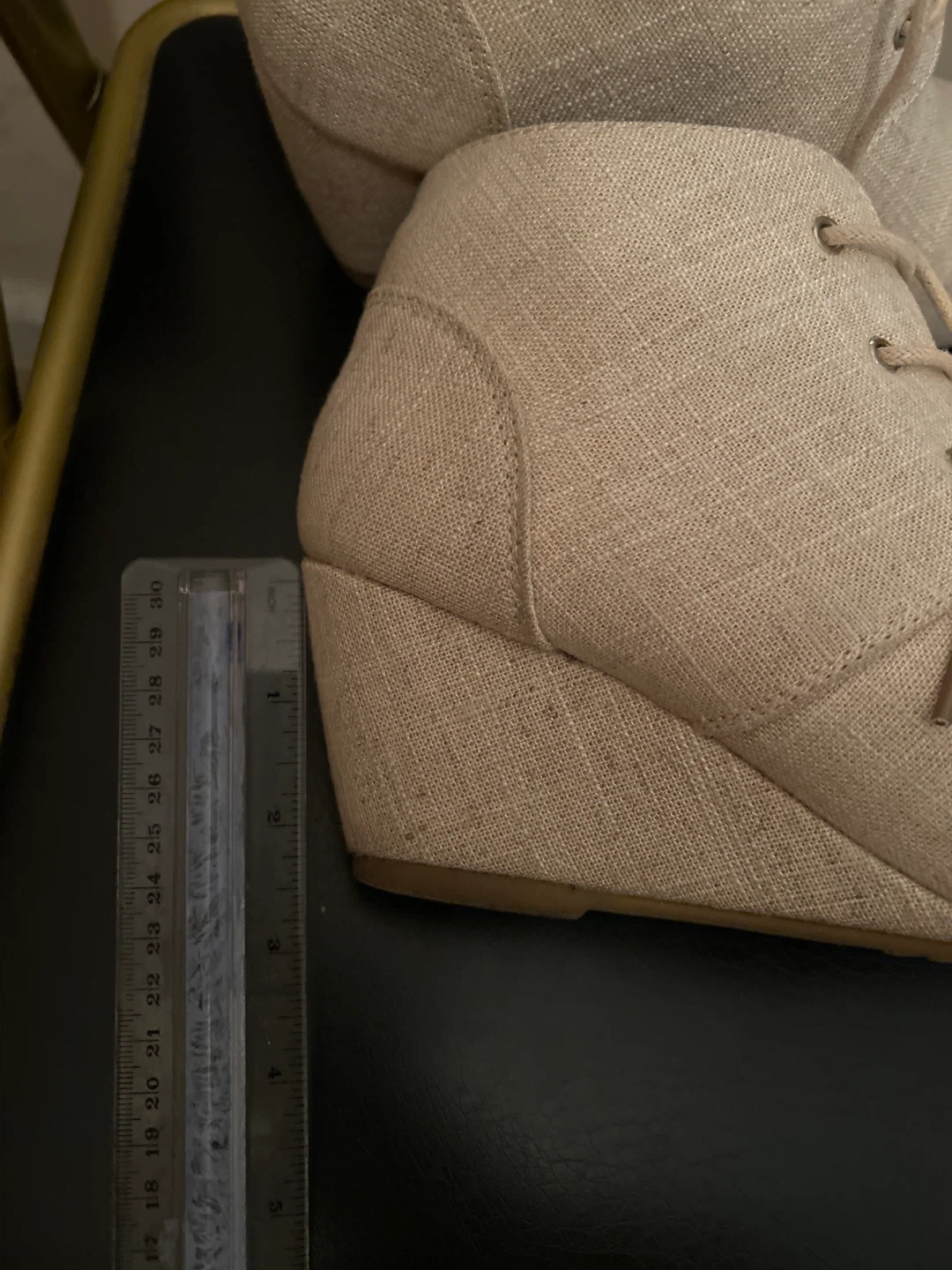Ardene Linen Wedge Booties - photo 2