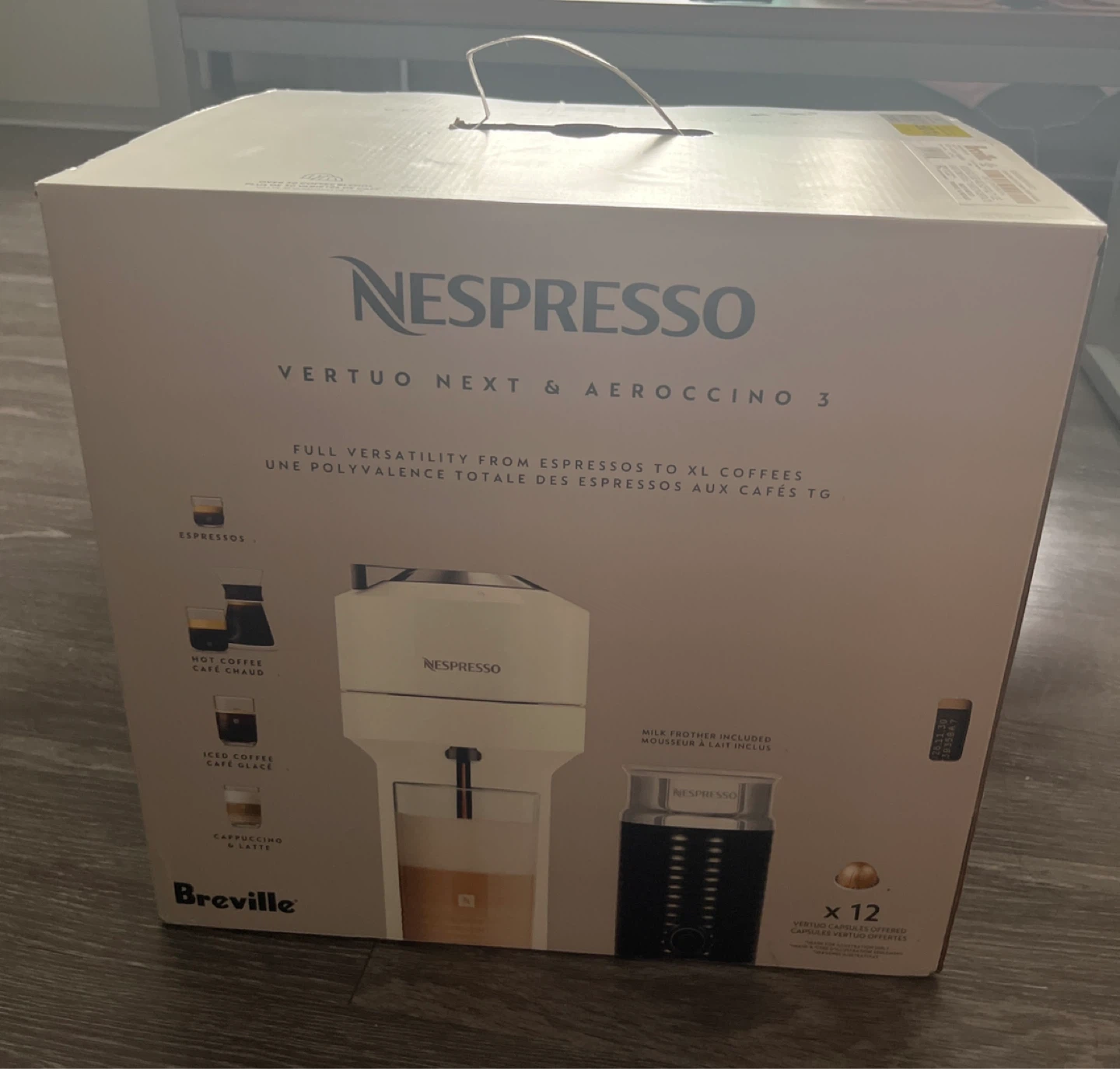 Nespresso Vertuo Next & Aeroccino 3 Coffee Machine