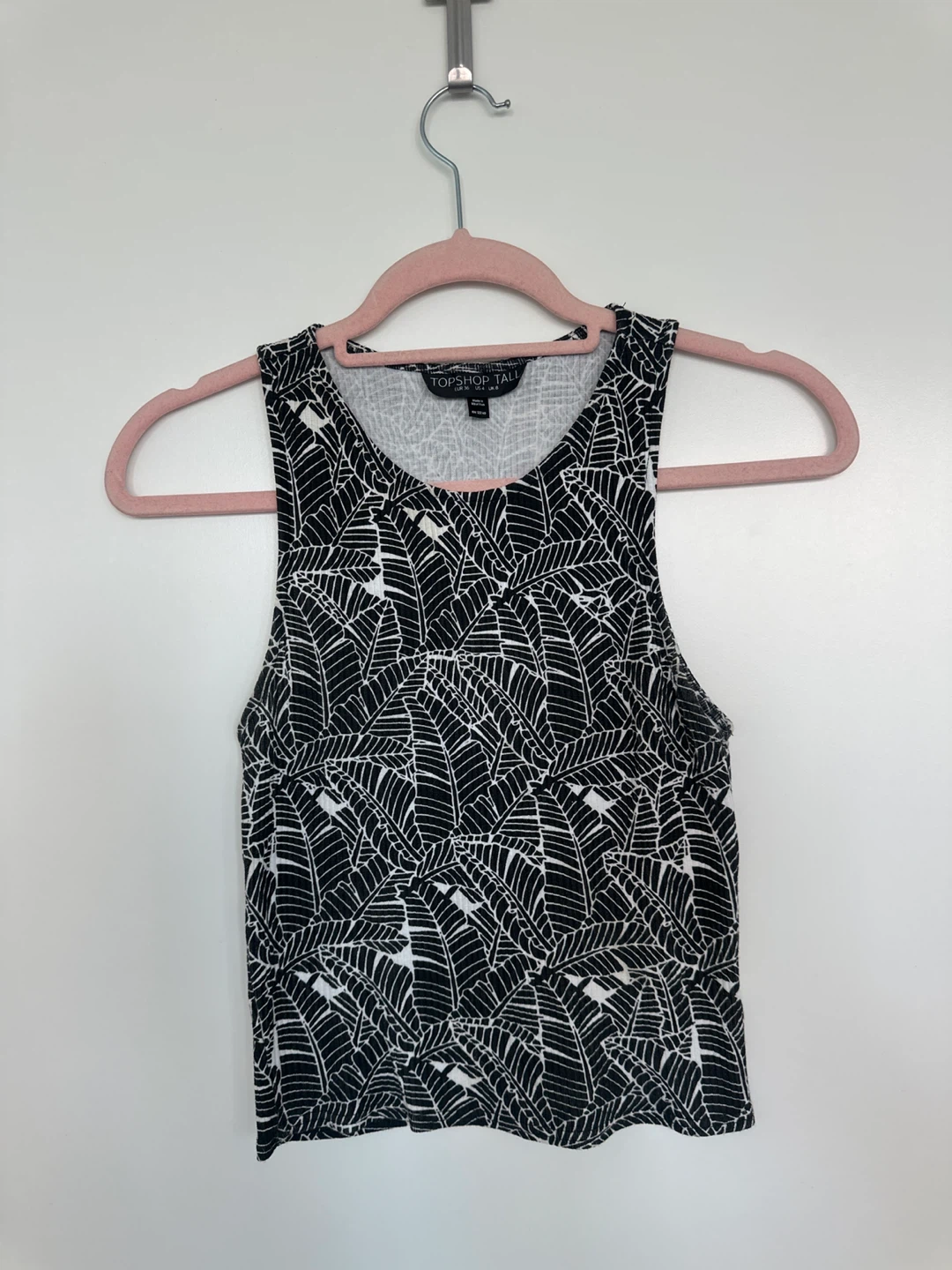 Topshop Tall Leaf Print Tank Top