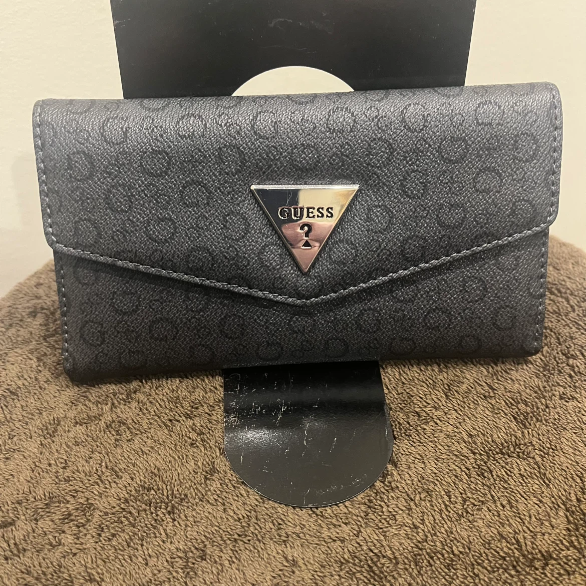 Guess Women's Black Monogram Trifold Wallet - photo 2