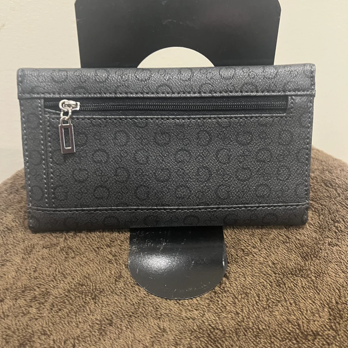 Guess Women's Black Monogram Trifold Wallet - photo 3