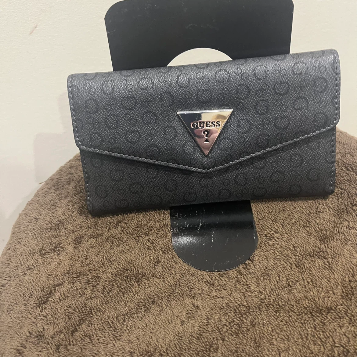 Guess Women's Black Monogram Trifold Wallet - photo 4