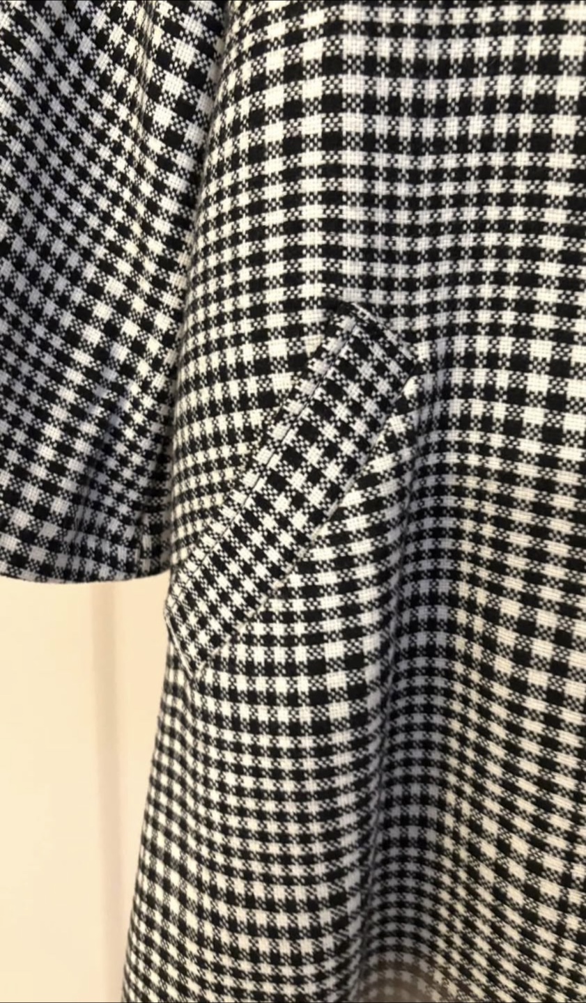Black and white checkered coat Size L - photo 4