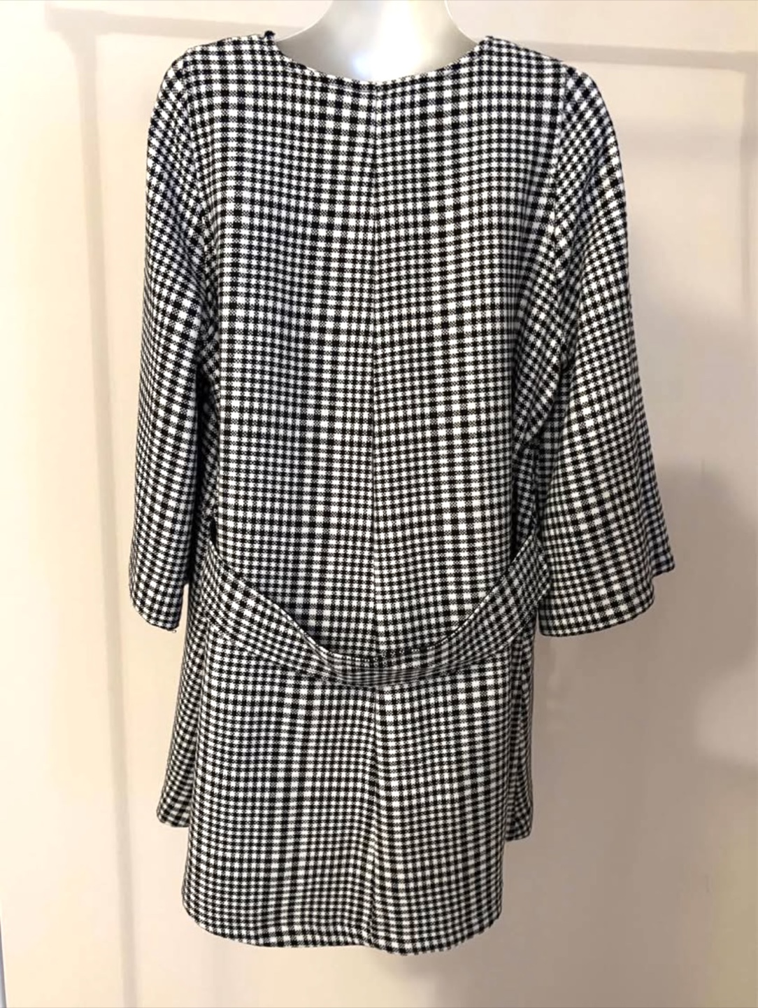 Black and white checkered coat Size L - photo 5
