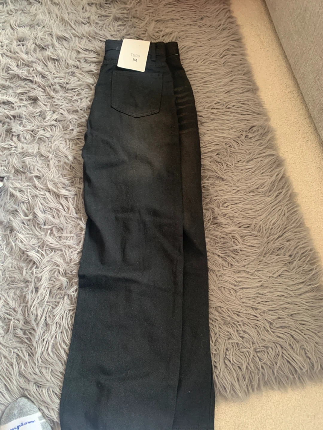 Fashion Jeans Black Denim Pants Size M - photo 2