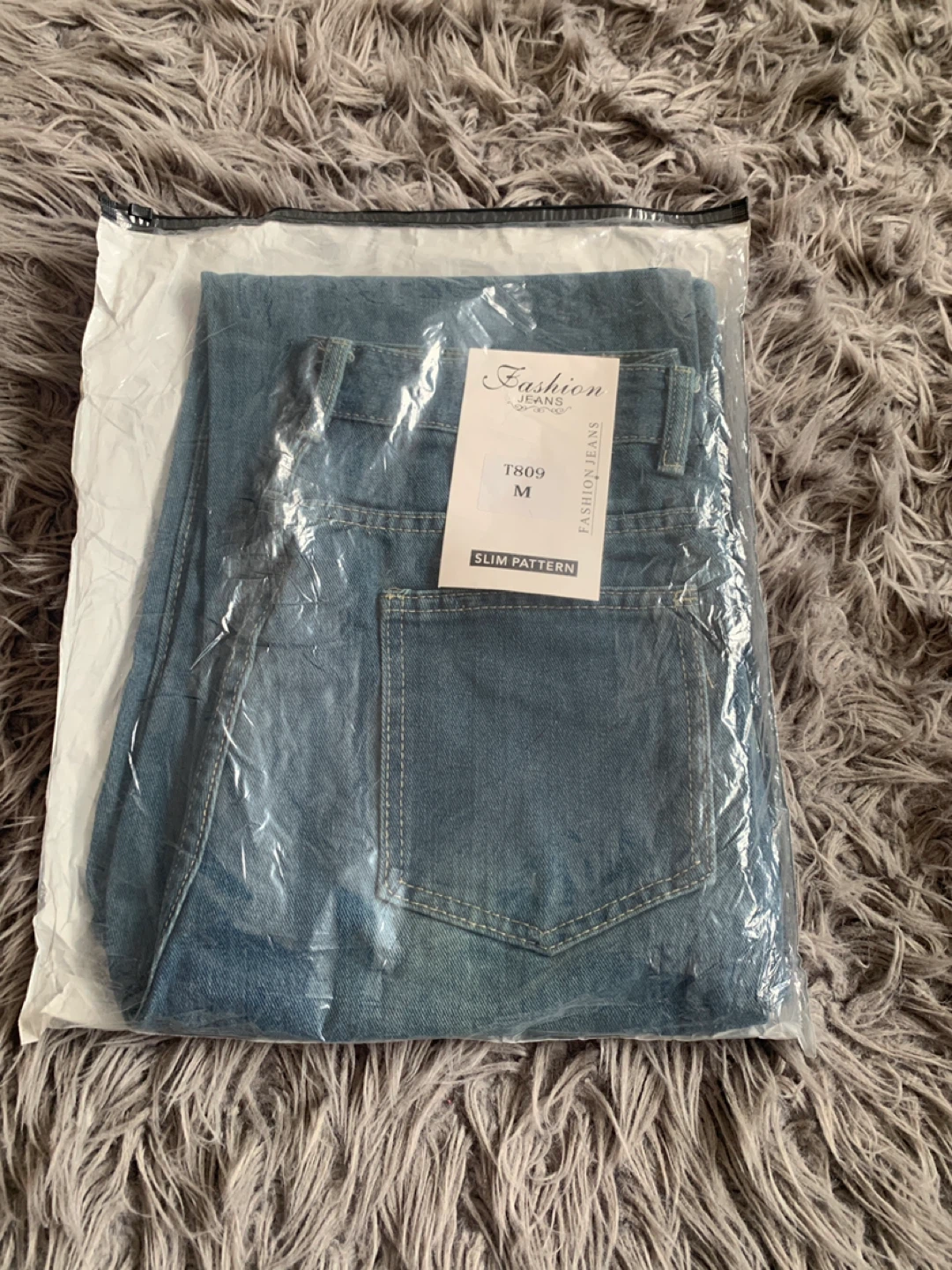 Fashion Jeans Black Denim Pants Size M