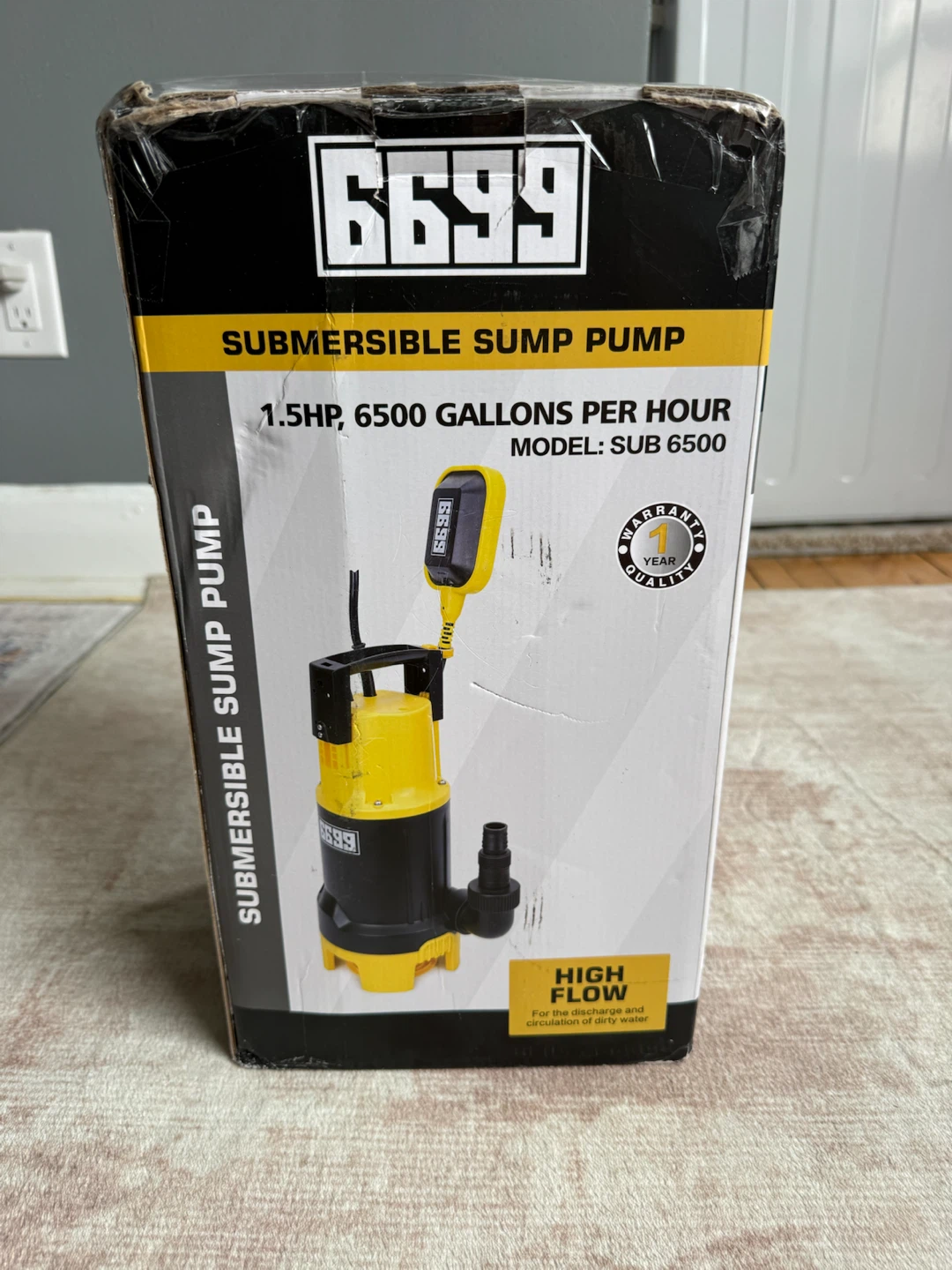 6699 Submersible Sump Pump 1.5HP 6500 GPH - photo 3