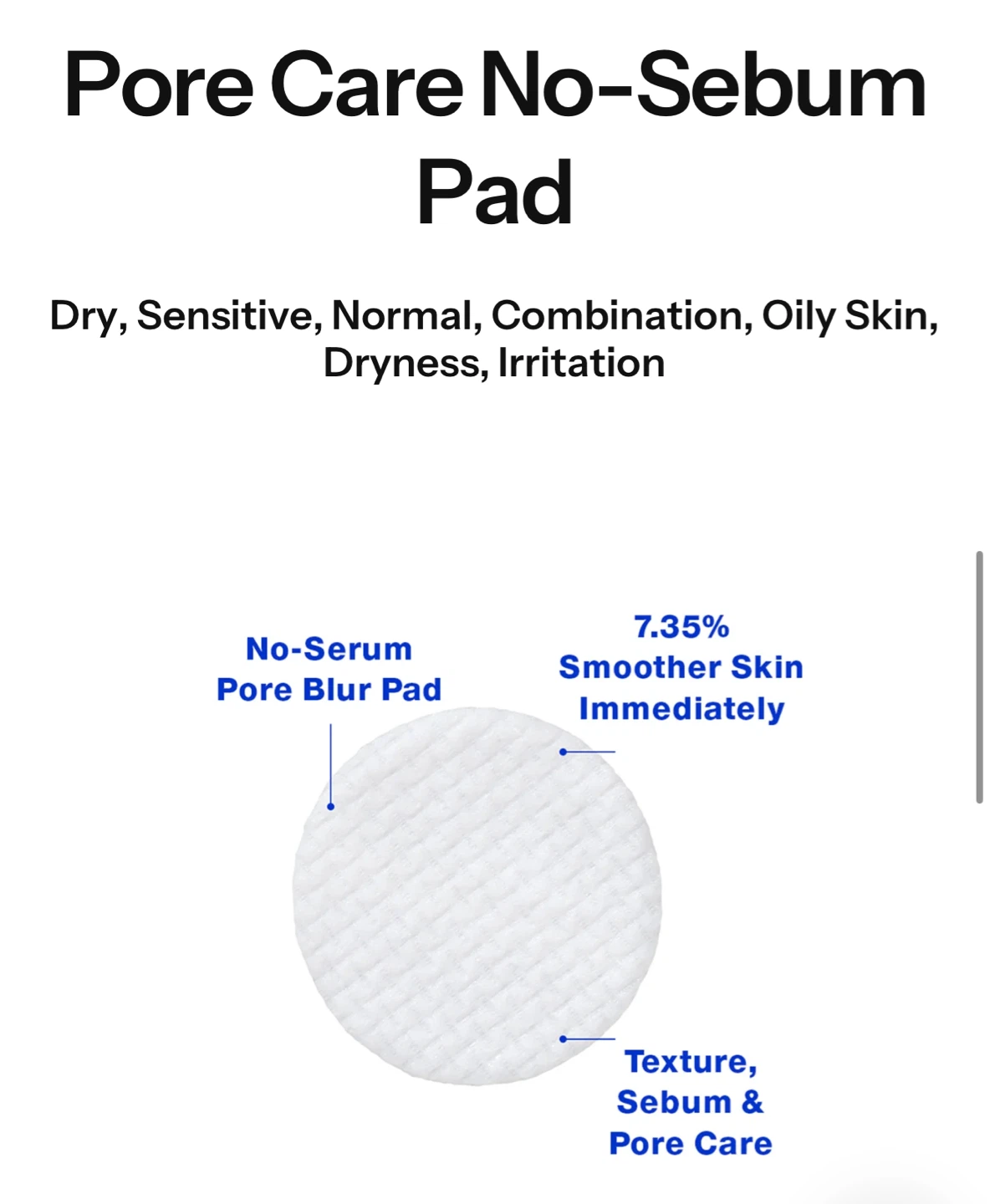 Korean skincare ROVECTIN Pore Care No-Sebum Pad - photo 5