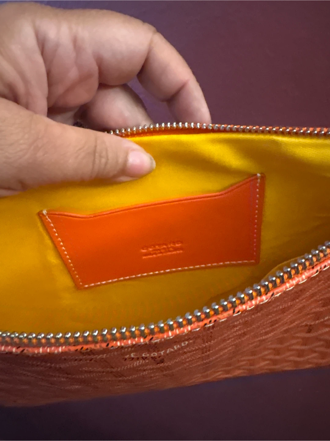 New Goyard Orange Clutch Pouch - photo 5
