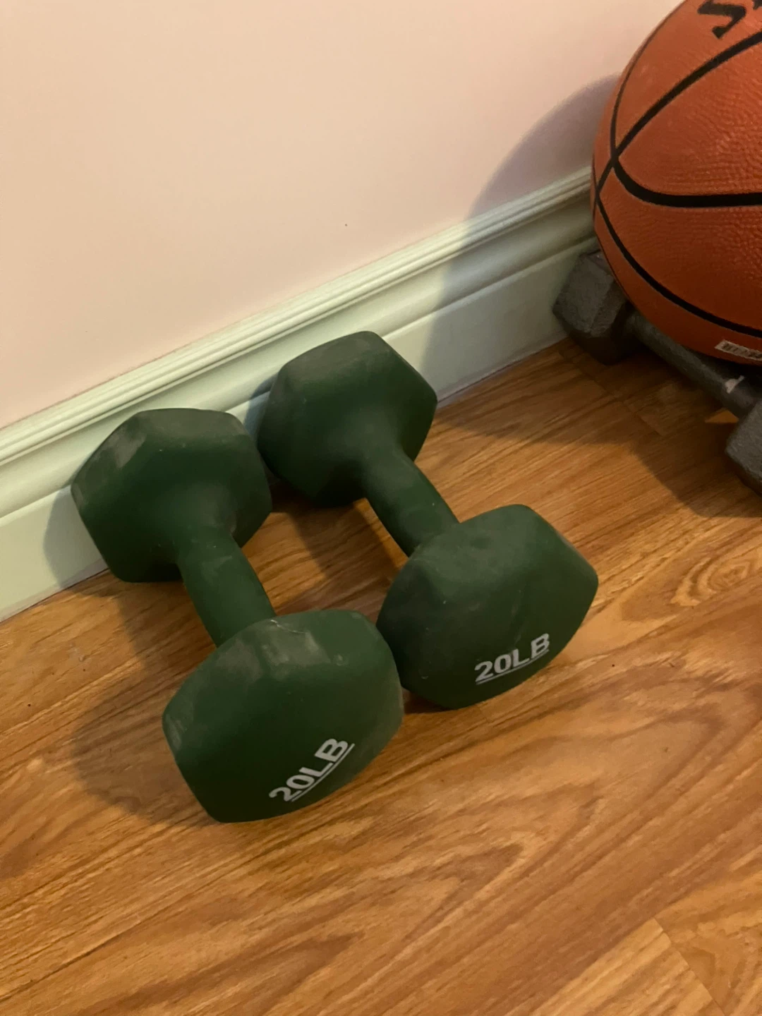 2 x 20LB Dumbbells - Green