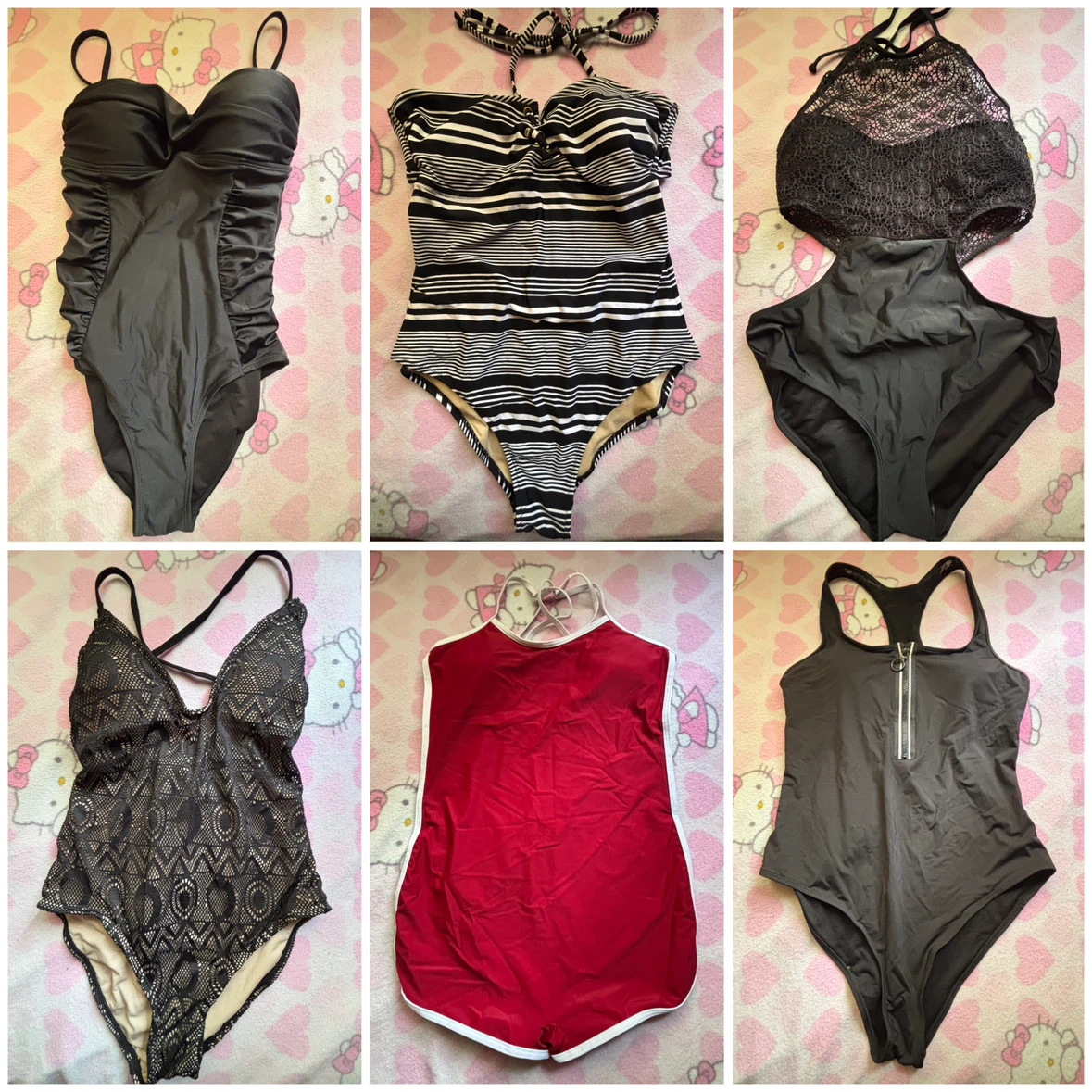 (6 For $0) One-Piece Swimsuits - *Size Women Large*