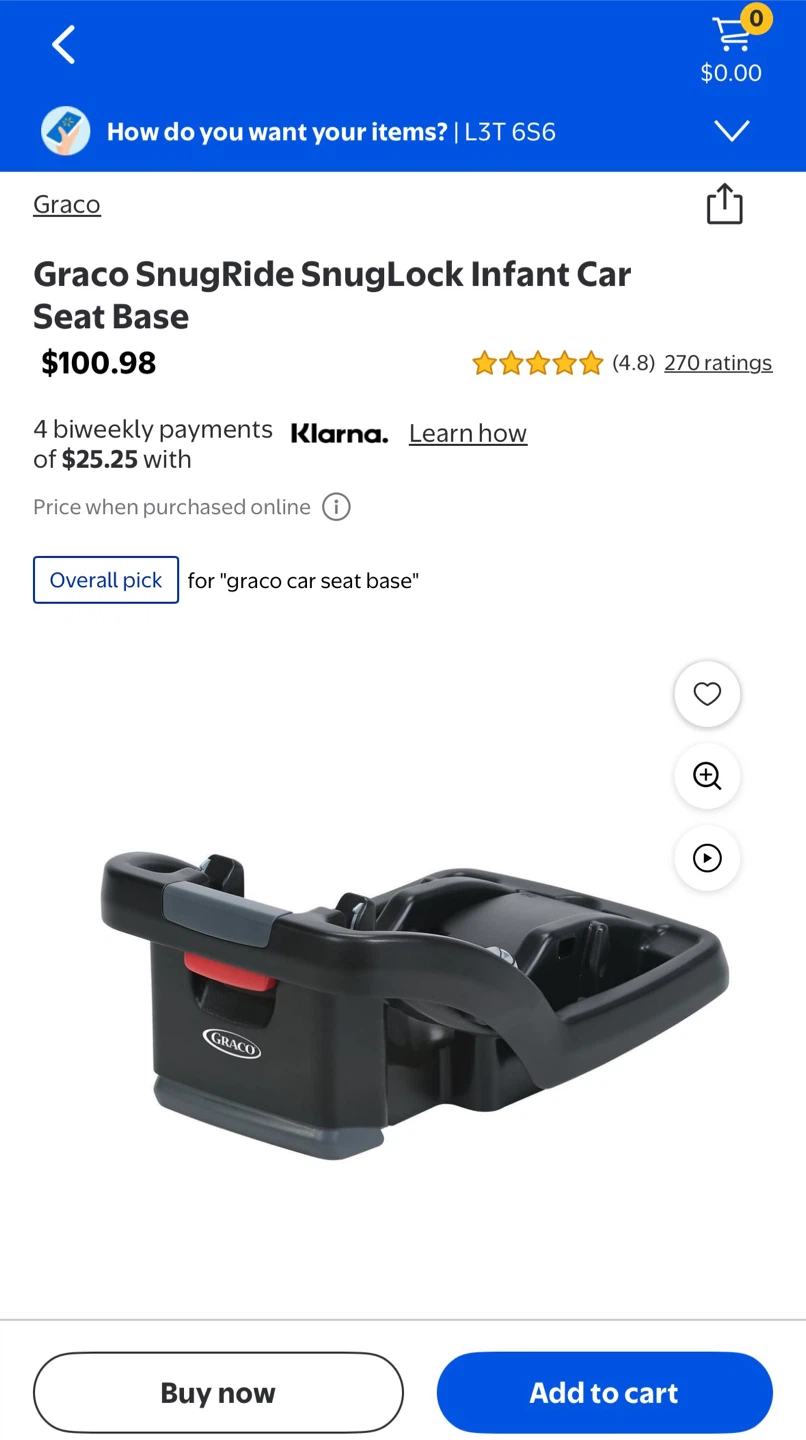 Graco SnugRide SnugLock Infant Car Seat Base