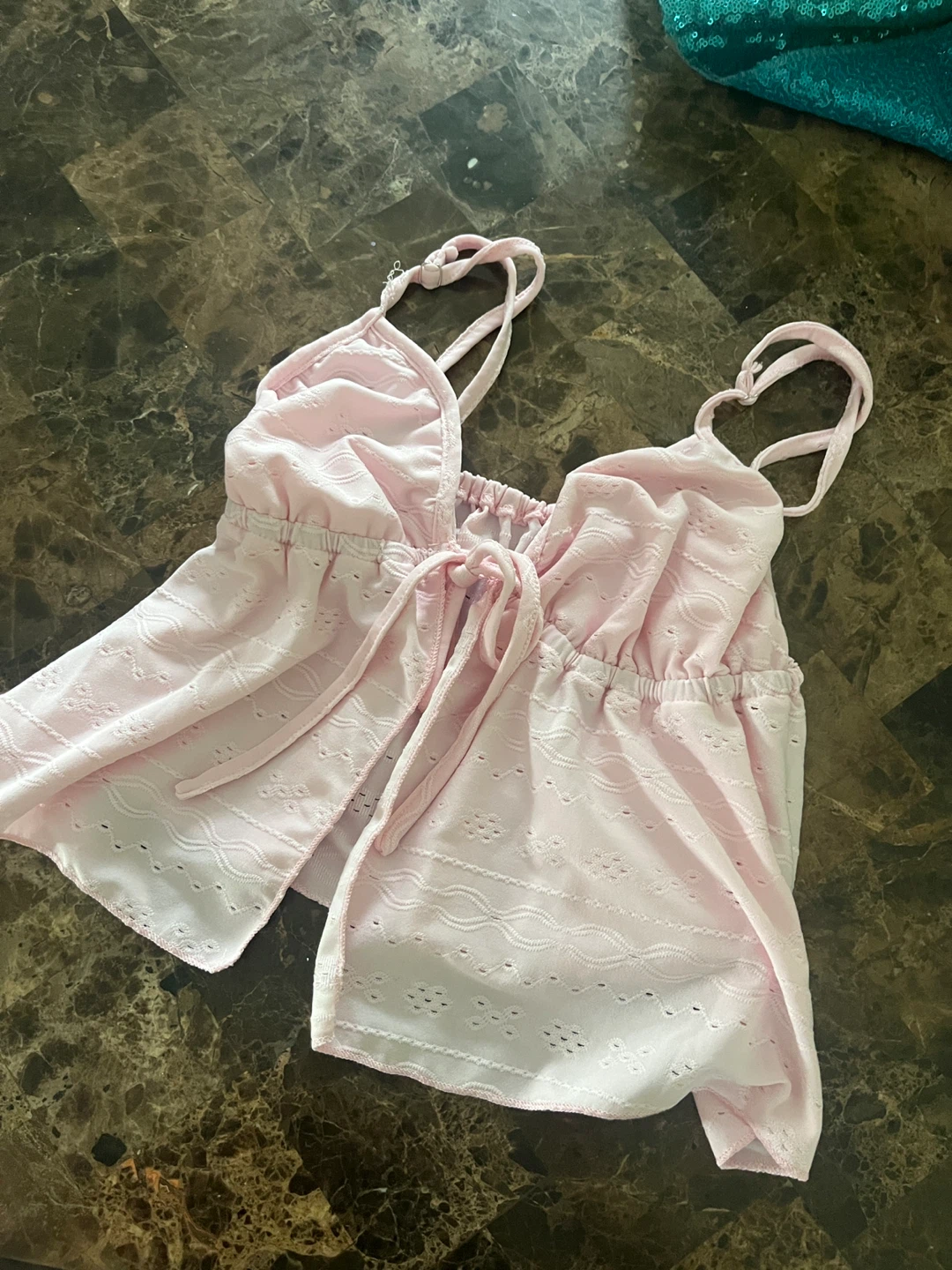 Pink Lace Cami Top