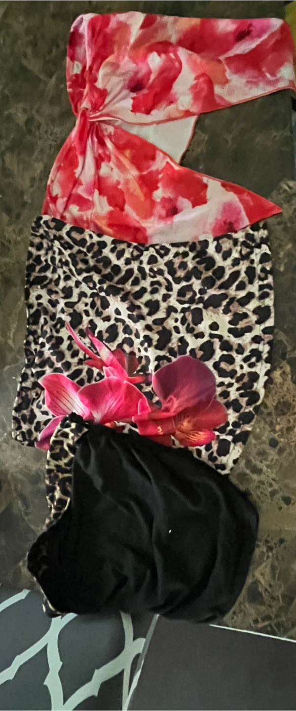 Women's tube top  Set - Floral & Leopard Print