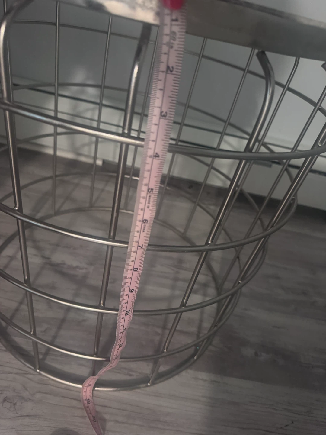Metal Wire Side Table with Marble Top