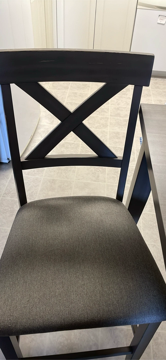 Counter Height Dining Set - Grey Wood Finish - photo 2