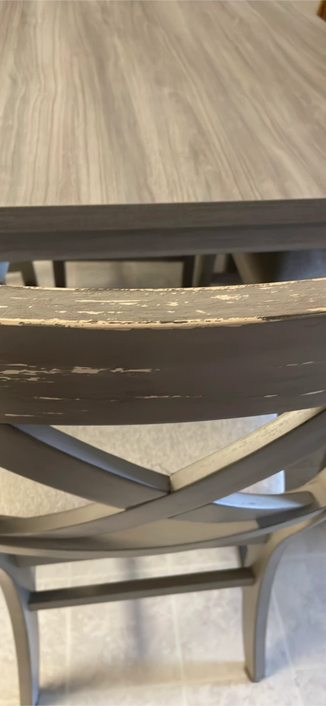 Counter Height Dining Set - Grey Wood Finish - photo 5