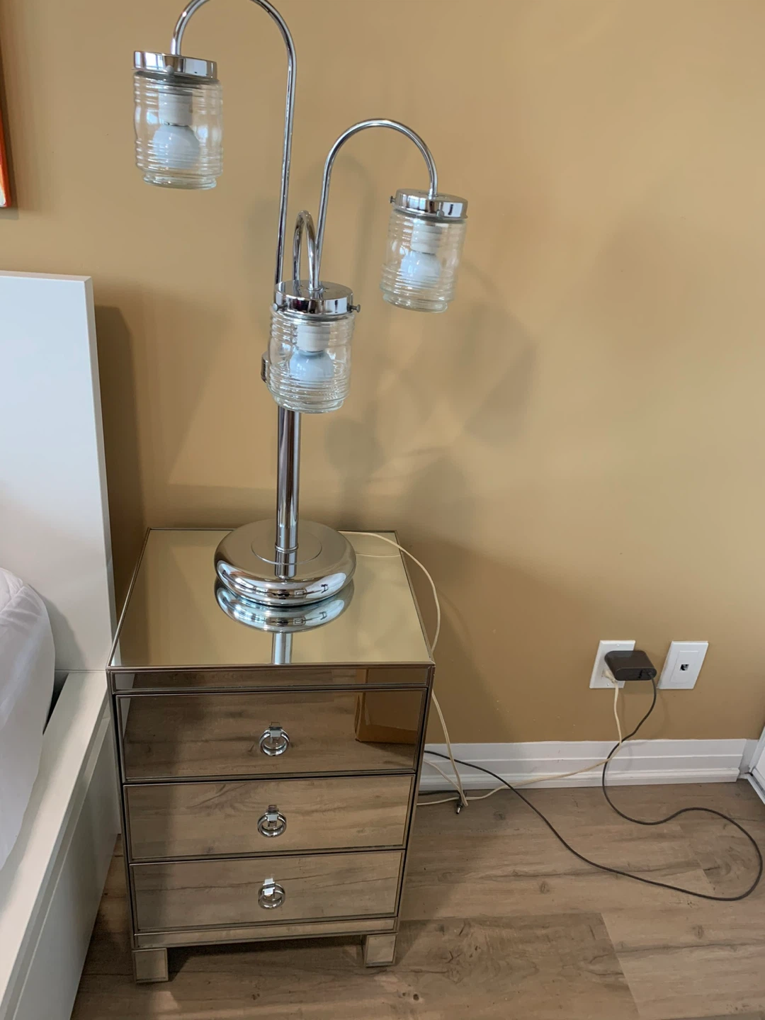 Vintage Chrome Arc Table Lamp with 3 Lights - photo 4