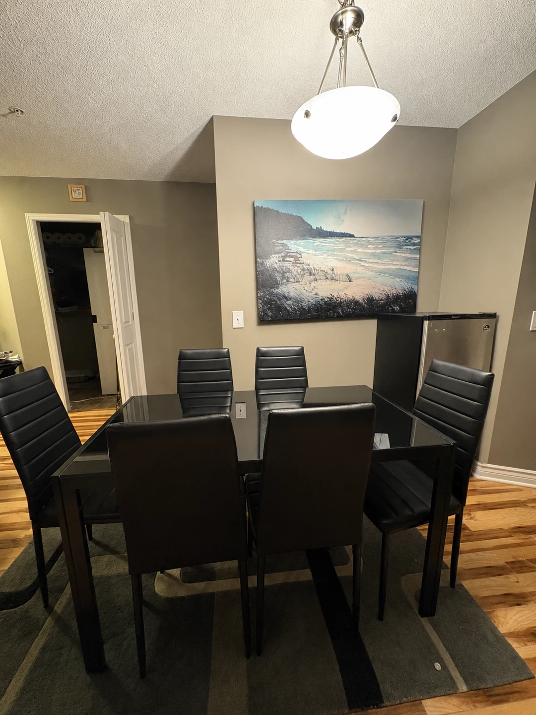 Black Dining Table with 6 Chairs