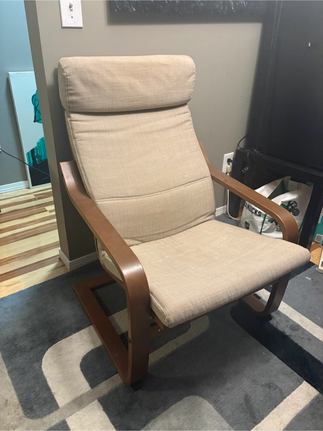 2 IKEA Poäng armchairs