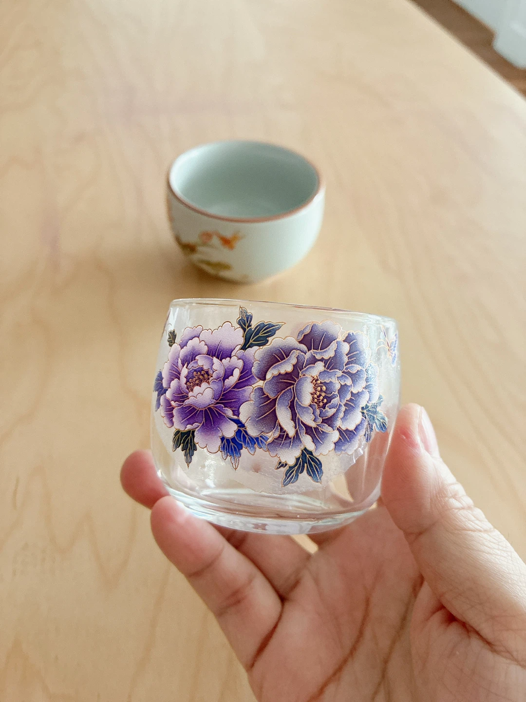Set of 2 Decorative Ceramic and Glass Cups - photo 3