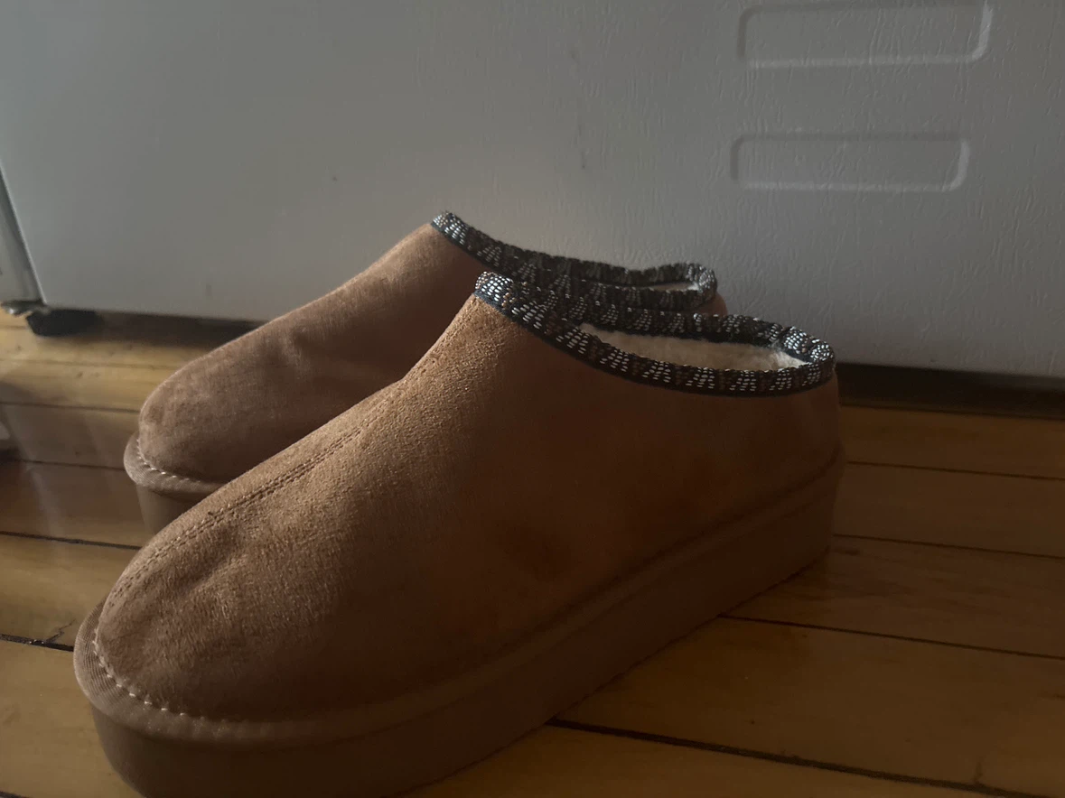 Cozy slippers shoes for outside.
