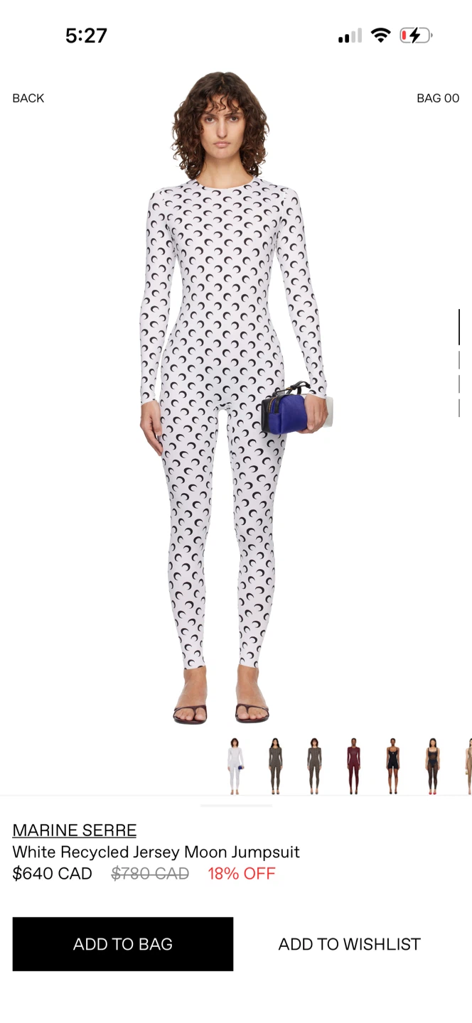 Marine Serre White Moon Jumpsuit