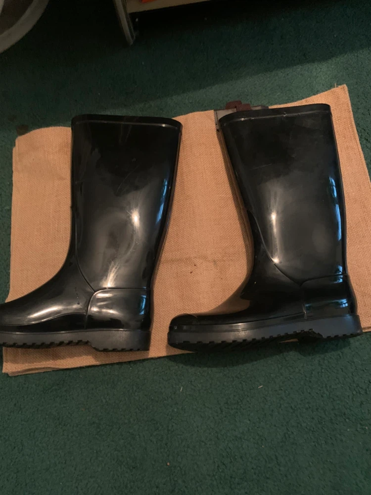 Black Rubber Rain Boots - photo 2
