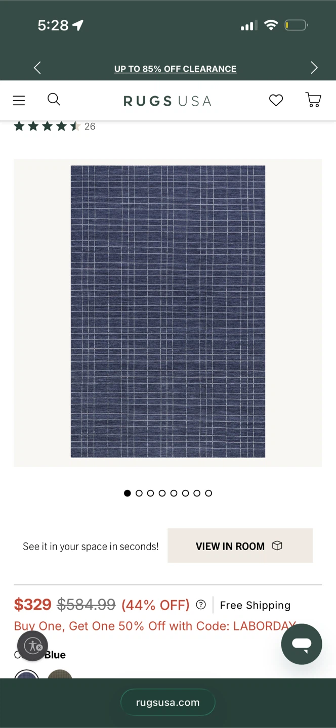 Emily Henderson Rugs Blue Area Rug